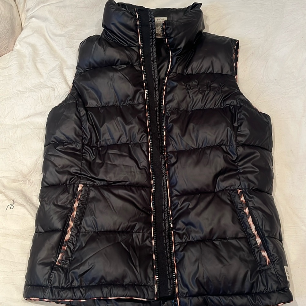 PINK Black & Subtle Cheetah Vest